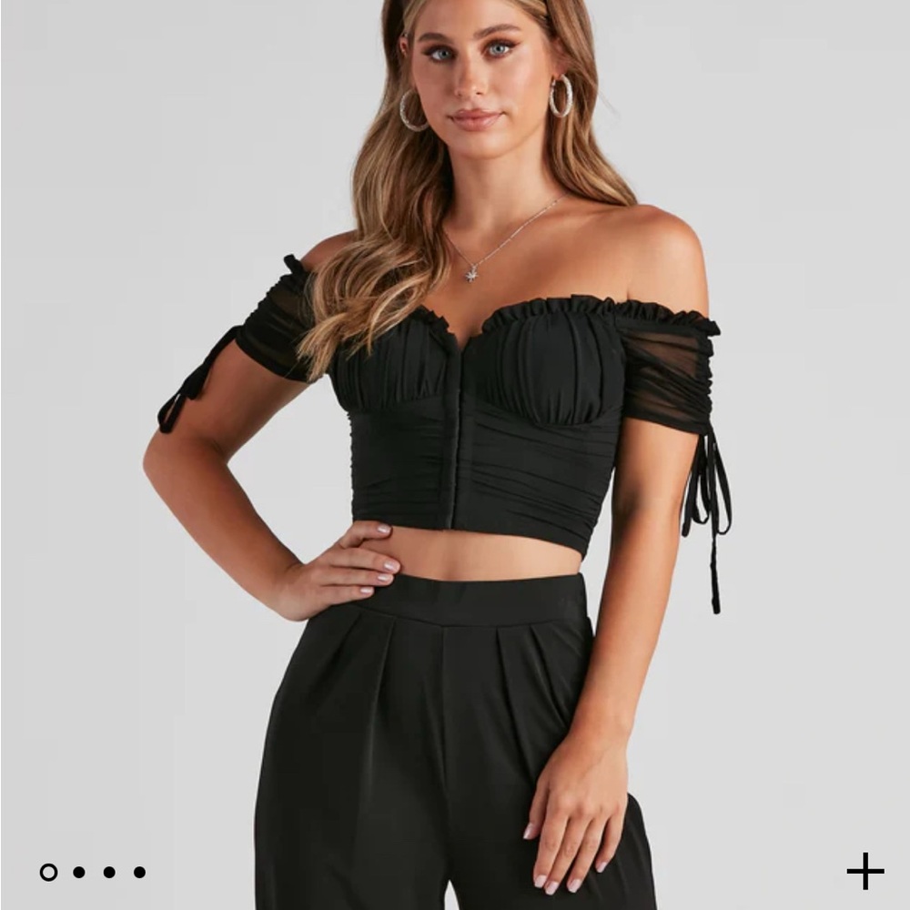 Elegant Black Off-Shoulder Top